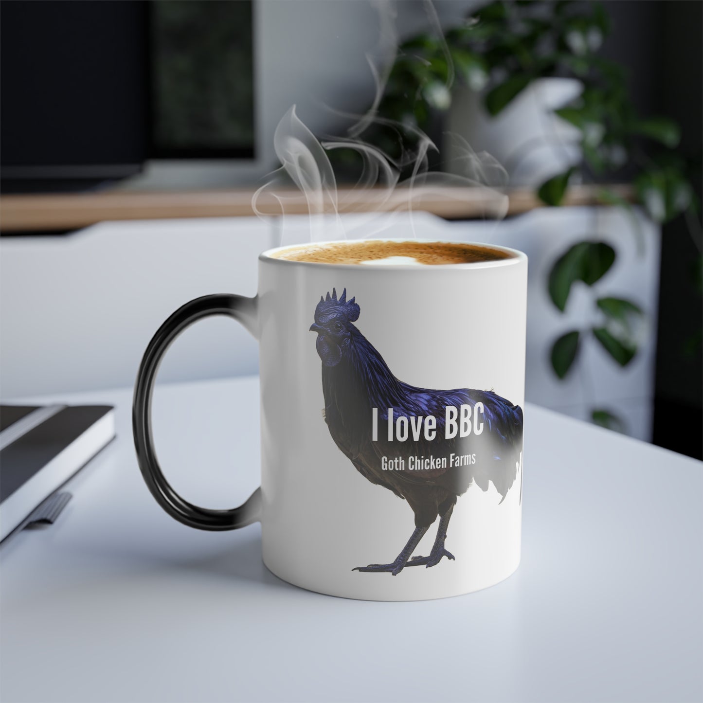 Heat-Activated "I Love BBC" Rooster Mug