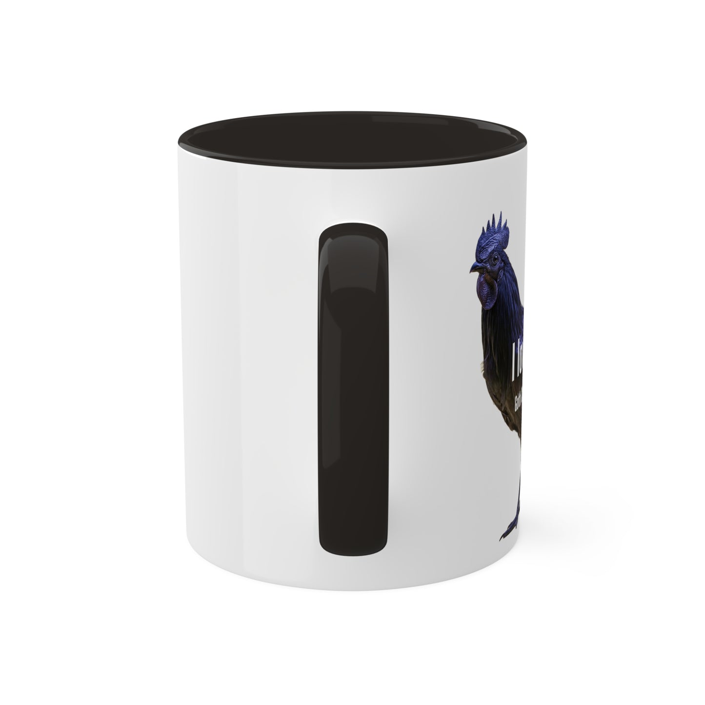 White "I Love BBC" Rooster Mug