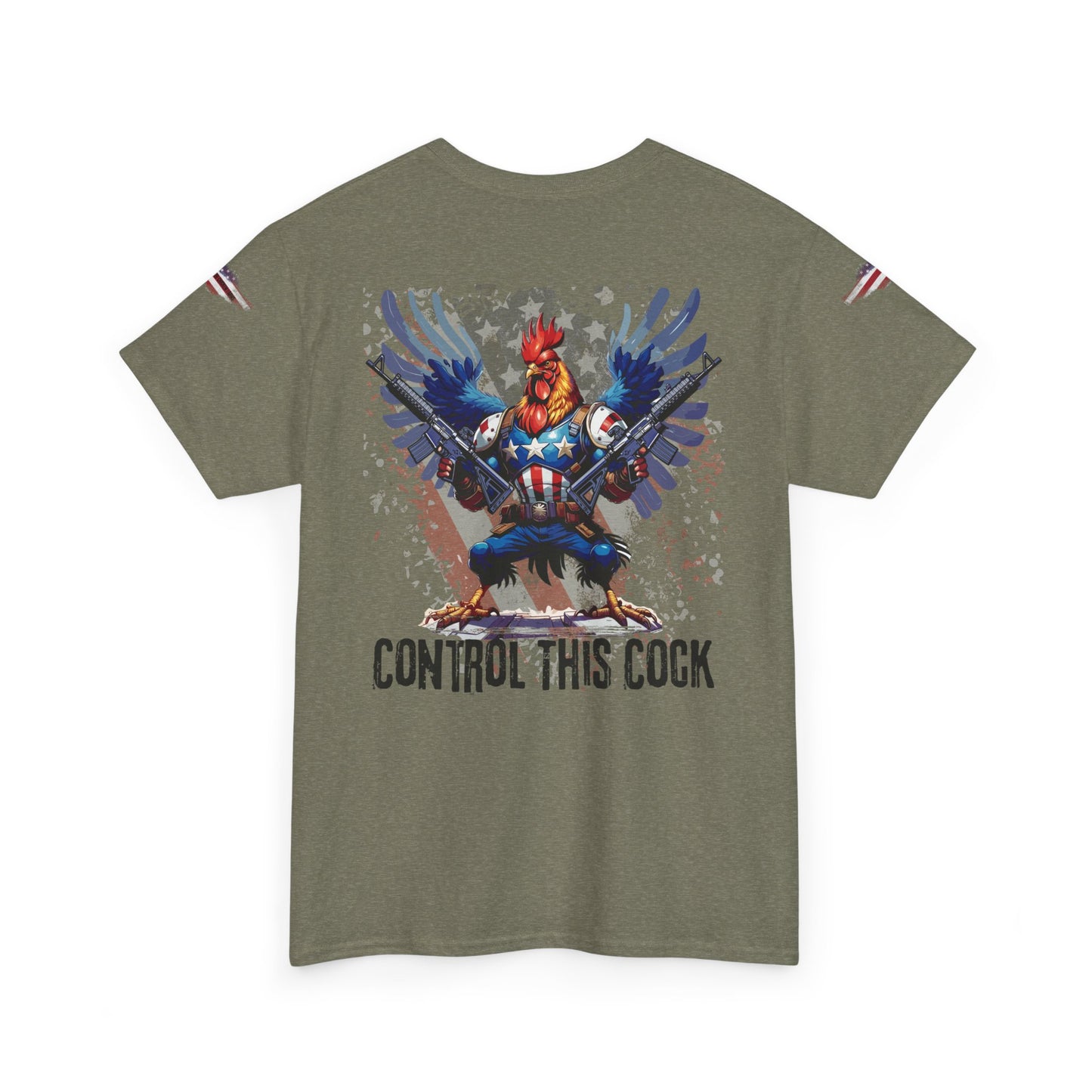 "Control This Cock" Patriotic Rooster Graphic Tee