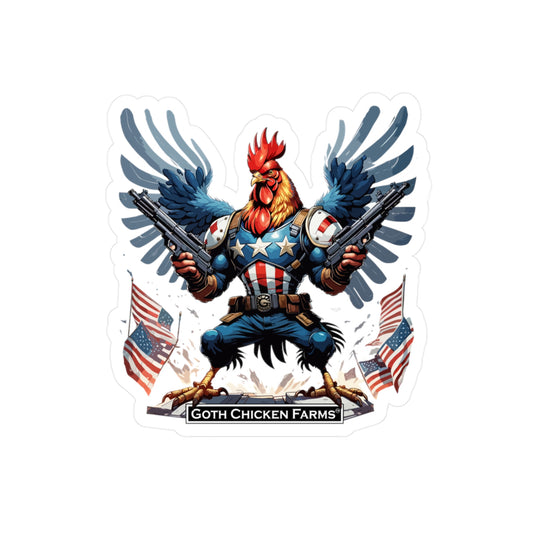 "Control This" Patriotic Rooster Vinyl Decal