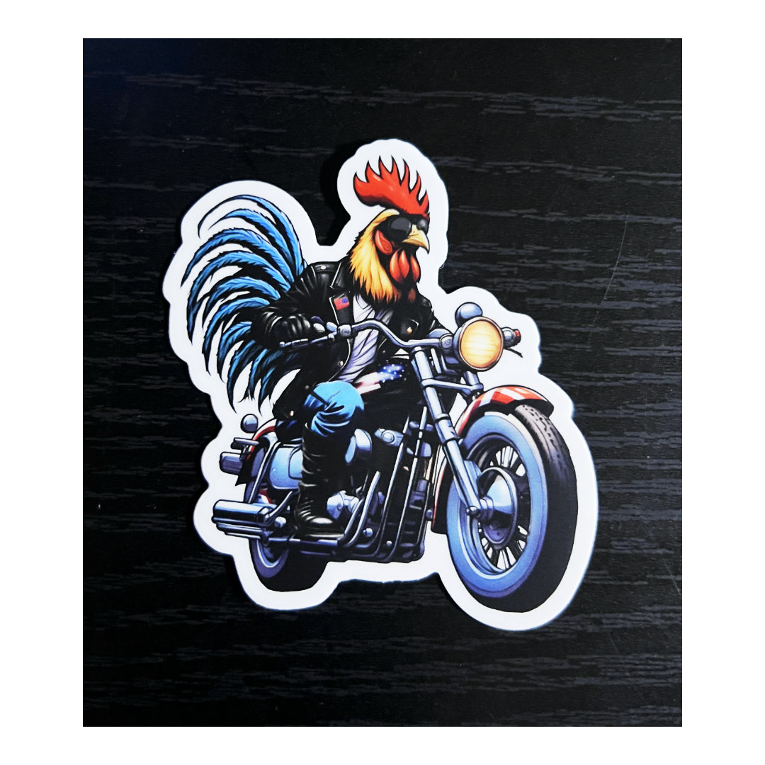 Motorcycle Rooster Sticker